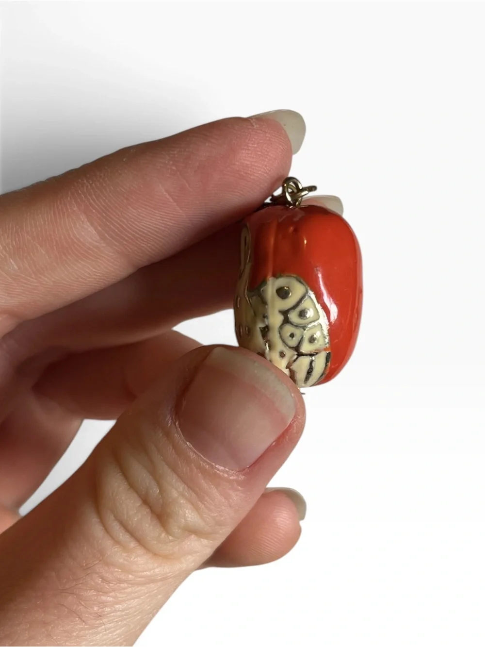 Vintage Enamel Owl Feather Charm Necklace CC X